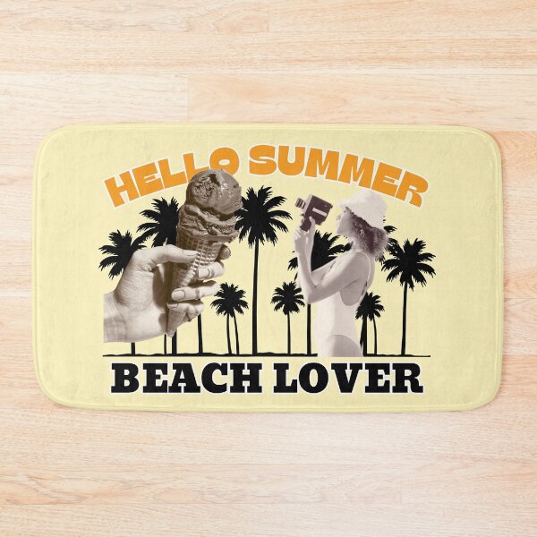 Item preview, Hello Summer Beach Lover Retro Palm Tree Graphic Art designed and sold by SilverSeaBKK.
