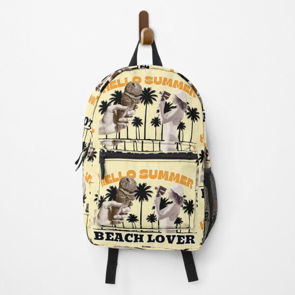 Item preview, Hello Summer Beach Lover Retro Palm Tree Graphic Art designed and sold by SilverSeaBKK.