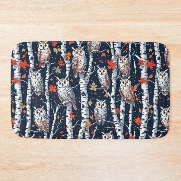 Item preview, Cute Owls and Birch Trees Seamless Pattern Woodland Art designed and sold by dcohea.
