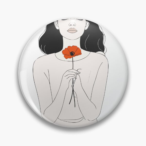 Item preview, Minimalist Meditating Woman with Poppy Print - Aesthetic Line Art Front View Yoga Decor Black Background designed and sold by BestChoiceService.