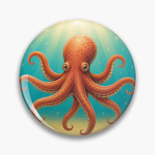 Item preview, Overthinking in 8 Different Directions - Octopus Sticker designed and sold by Pelagic Mood.