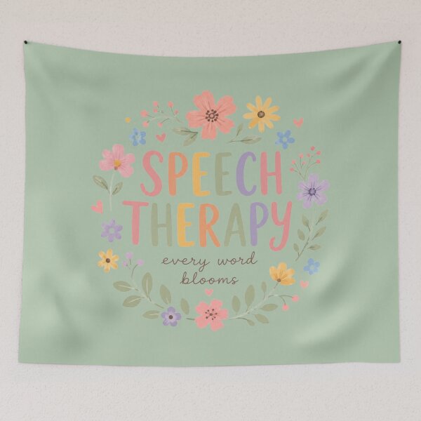 Item preview, Speech Therapist Every Word Blooms Floral Wreath SLP designed and sold by bosamji.