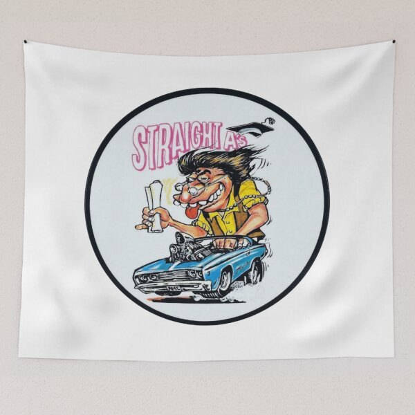 Item preview, STRAIGHT A's, HOPPED UP HOT ROD HIPPIE BOY WITH DIPLOMA designed and sold by V3GFX.