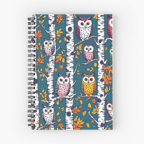 Item preview, Cute Owls and Birch Trees Seamless Pattern Woodland Art designed and sold by dcohea.