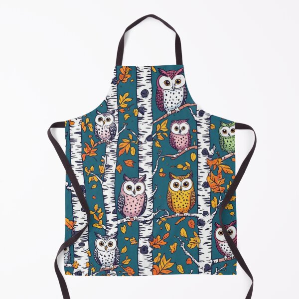 Item preview, Cute Owls and Birch Trees Seamless Pattern Woodland Art designed and sold by dcohea.