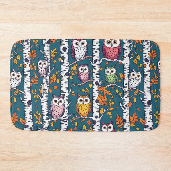 Item preview, Cute Owls and Birch Trees Seamless Pattern Woodland Art designed and sold by dcohea.