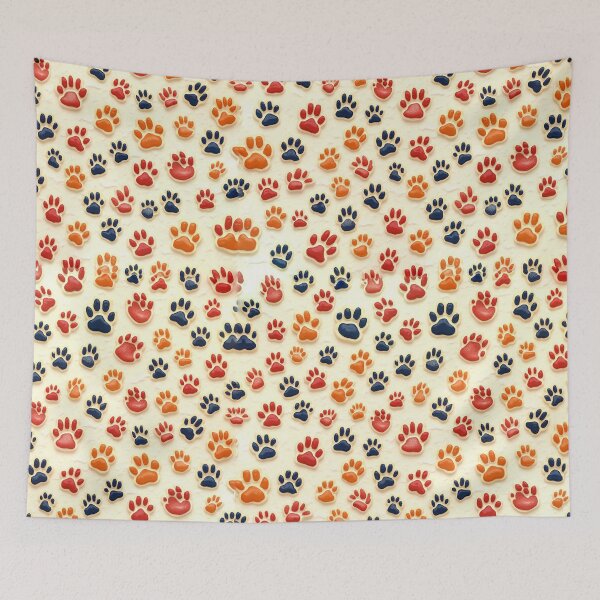 Item preview, Colorful Paw Print Pattern Cute Pet Lover Seamless Dog Paw Design designed and sold by AnimalAirtistry.