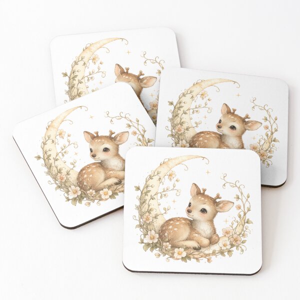 Item preview, Dreamy Baby Deer Moon Vines designed and sold by Color Reverie.