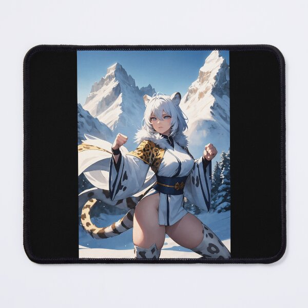 Item preview, Snow Leopard Anime Martial Arts Girl Mountain Fantasy - Shiradate Mitsurumi designed and sold by iloveanimechibi.