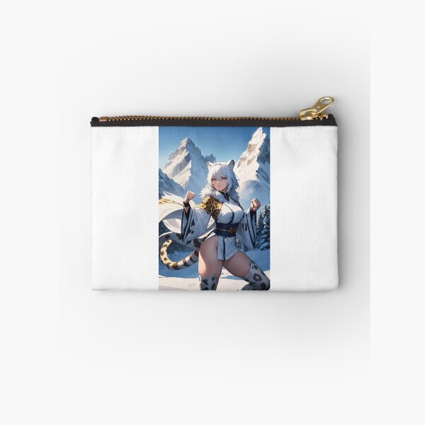 Item preview, Snow Leopard Anime Martial Arts Girl Mountain Fantasy - Shiradate Mitsurumi designed and sold by iloveanimechibi.