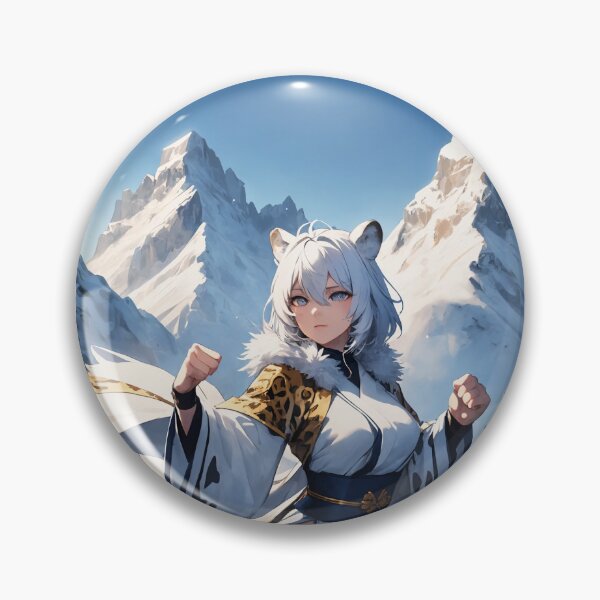 Item preview, Snow Leopard Anime Martial Arts Girl Mountain Fantasy - Shiradate Mitsurumi designed and sold by iloveanimechibi.