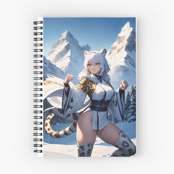 Item preview, Snow Leopard Anime Martial Arts Girl Mountain Fantasy - Shiradate Mitsurumi designed and sold by iloveanimechibi.
