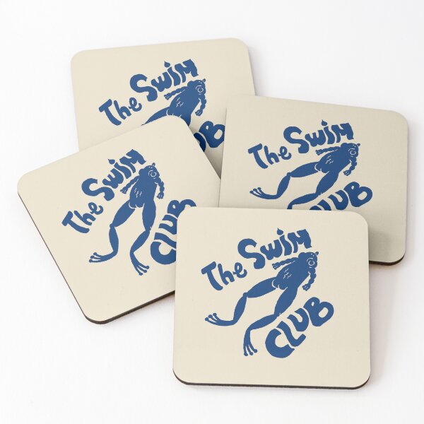 Item preview, The Blue Frog Swim Club, a Hand Drawn Linocut Illustration designed and sold by RNASstuff.