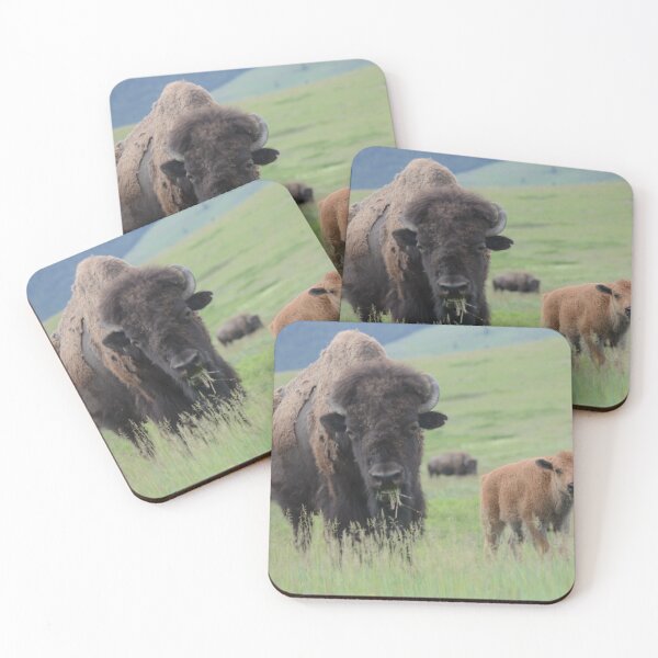 Item preview, Bison Cow and Calf on the Range designed and sold by Whisperingpeaks.
