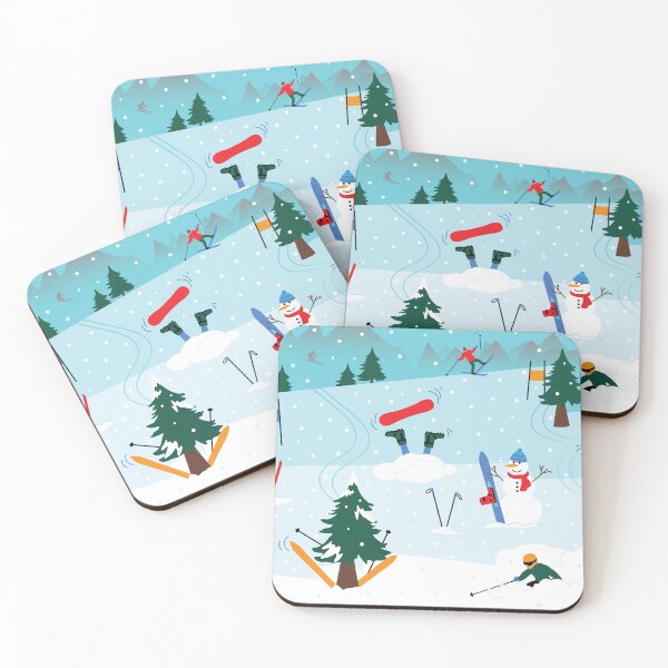 Item preview, Funny Skiing Hazards on the Winter Slopes designed and sold by VintageStyle.