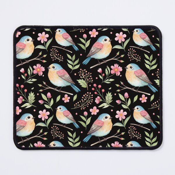 Item preview, Birds and flowers pattern designed and sold by trendspatterns.