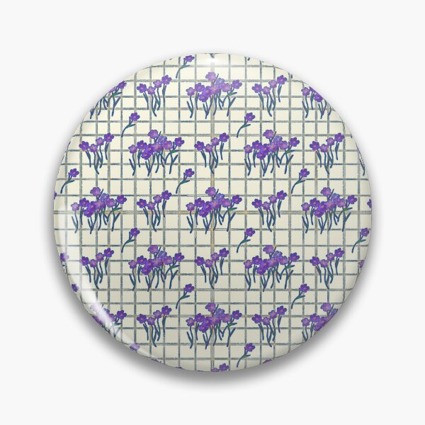 Item preview, Purple Wildflower Grid Pattern designed and sold by thanratdesign.