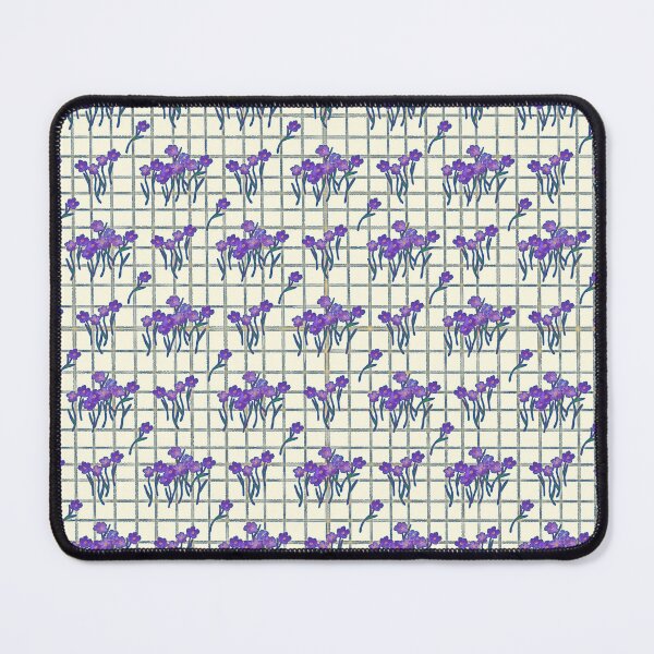 Item preview, Purple Wildflower Grid Pattern designed and sold by thanratdesign.
