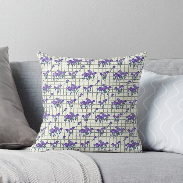 Item preview, Purple Wildflower Grid Pattern designed and sold by thanratdesign.