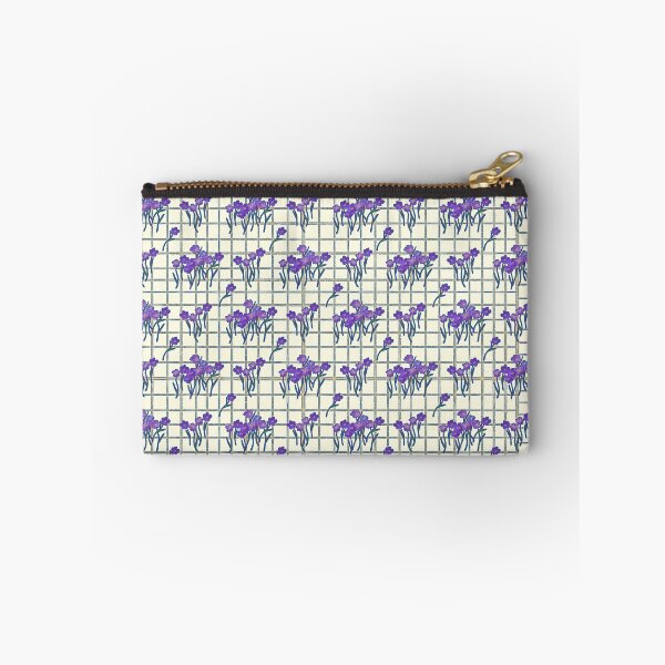 Item preview, Purple Wildflower Grid Pattern designed and sold by thanratdesign.