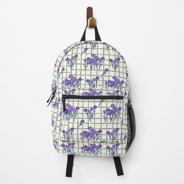 Item preview, Purple Wildflower Grid Pattern designed and sold by thanratdesign.
