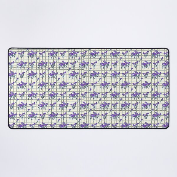 Item preview, Purple Wildflower Grid Pattern designed and sold by thanratdesign.