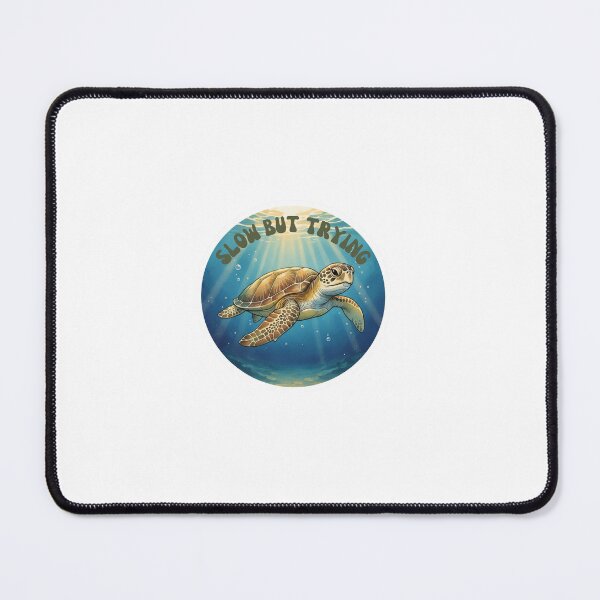 Item preview, Slow But Trying - Sea Turtle Sticker designed and sold by Pelagic Mood.