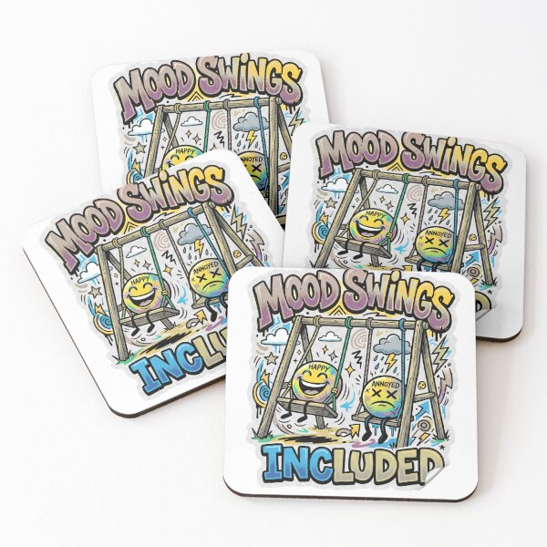 Item preview, Mood Swings Included Funny Mental Health Doodle designed and sold by Sitred123.