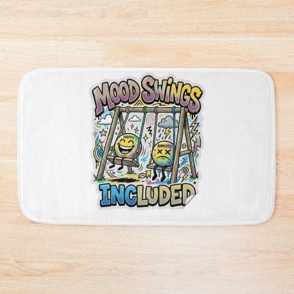 Item preview, Mood Swings Included Funny Mental Health Doodle designed and sold by Sitred123.
