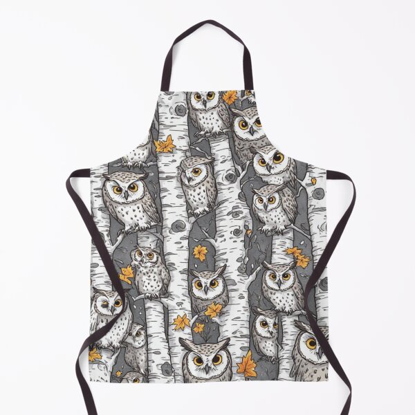 Item preview, Cute Owls and Birch Trees Seamless Pattern Woodland Art designed and sold by dcohea.