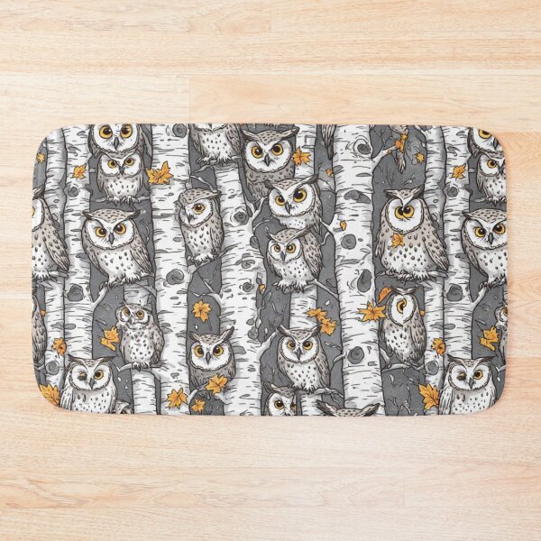 Item preview, Cute Owls and Birch Trees Seamless Pattern Woodland Art designed and sold by dcohea.