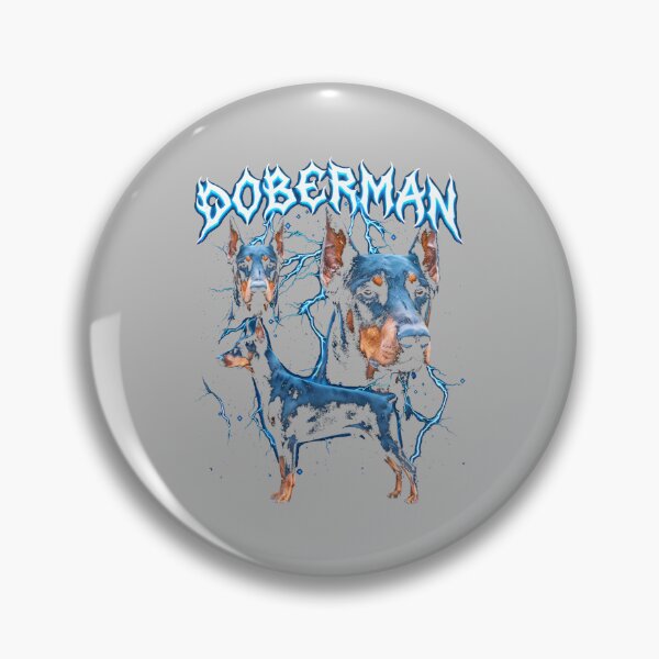 Item preview, Doberman Vintage 90s Heavy Metal Style Dog Lover Doberman Long Sleeve designed and sold by ArleneRowe.