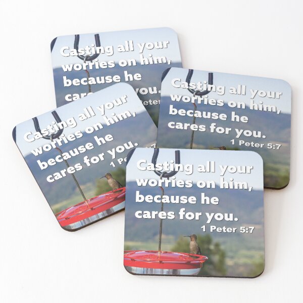 Item preview, 1 Peter 5 7 Casting All Your Worries On Him - Inspirational Bible Verse designed and sold by InsprtnlArtbyDP.