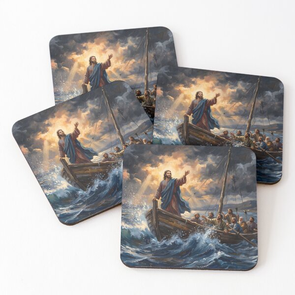 Item preview, Jesus Calming the Storm Oil Painting designed and sold by RRRShop.
