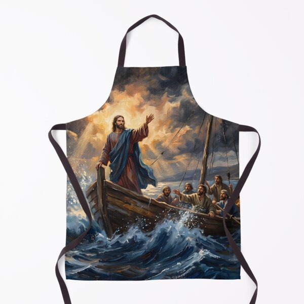 Item preview, Jesus Calming the Storm Oil Painting designed and sold by RRRShop.