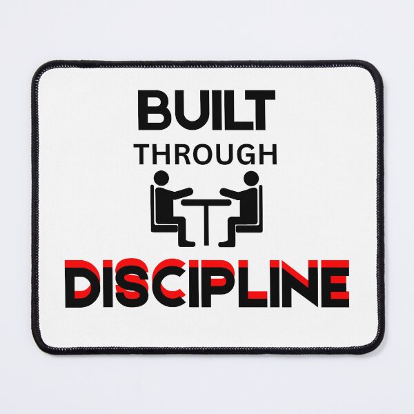 Item preview, Built Through Discipline Fitness Motivation Design designed and sold by 95PrintAura.