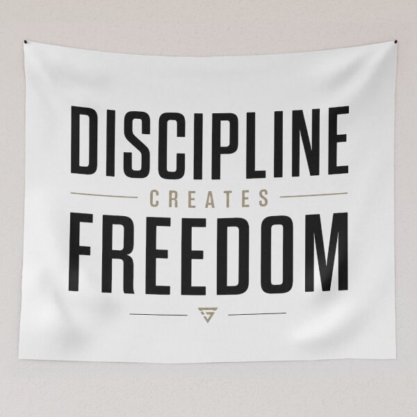 Item preview, Discipline Creates Freedom | Motivational Minimalist Quote designed and sold by Irene Catchmind.
