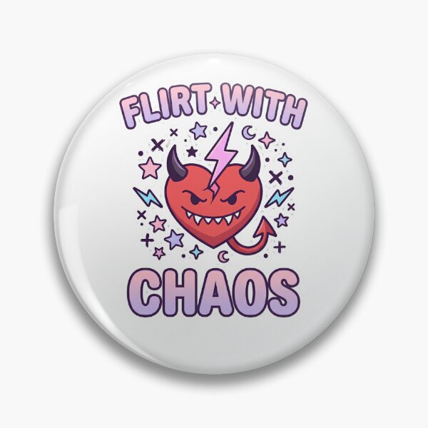Item preview, Flirt With Chaos Funny Pastel Goth Devil Heart designed and sold by Sitred123.