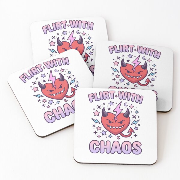 Item preview, Flirt With Chaos Funny Pastel Goth Devil Heart designed and sold by Sitred123.