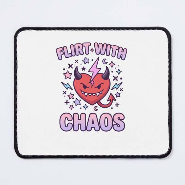 Item preview, Flirt With Chaos Funny Pastel Goth Devil Heart designed and sold by Sitred123.