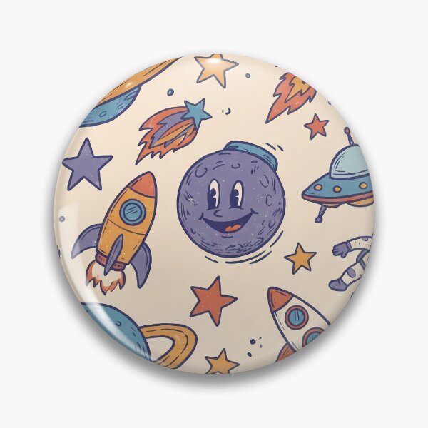 Item preview, Astronaut Space Rocket Planets Aliens Art Doodles Fantasy  designed and sold by ART ATTACK ZONE.