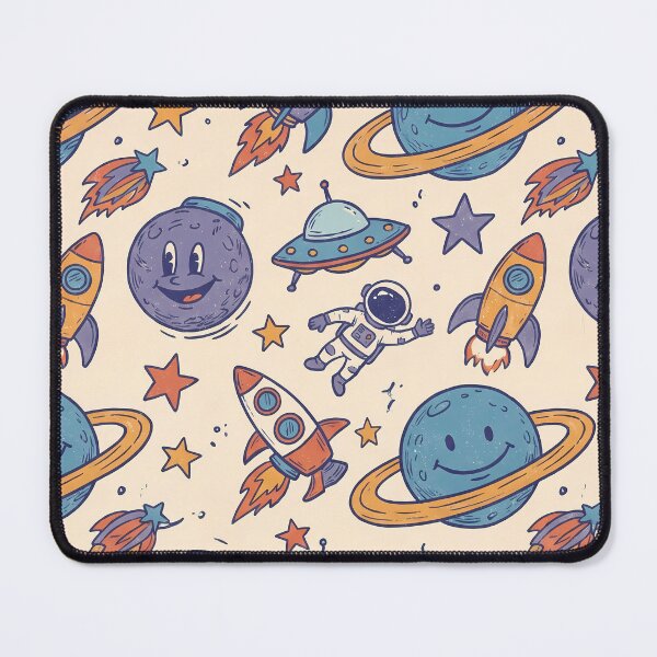 Item preview, Astronaut Space Rocket Planets Aliens Art Doodles Fantasy  designed and sold by ART ATTACK ZONE.
