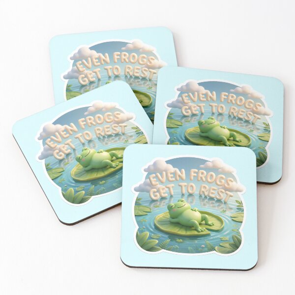Item preview, Even Frogs Get To Rest Healing Cottagecore Art designed and sold by pradeepvisuals.