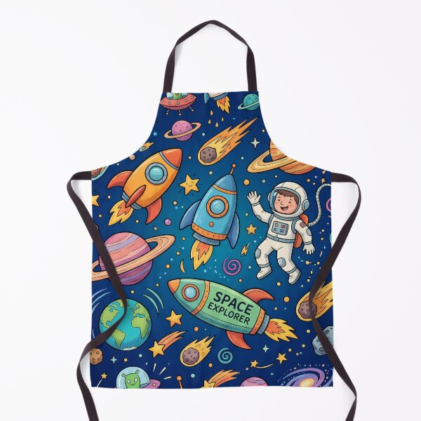 Item preview, Stars Space Rocket Planets Aliens Art Doodles Fantasy designed and sold by ART ATTACK ZONE.