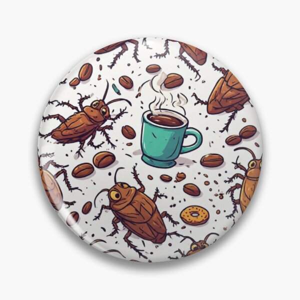 Item preview, Funny Cockroach and Coffee Seamless Pattern Coffee Lover Humor designed and sold by dcohea.