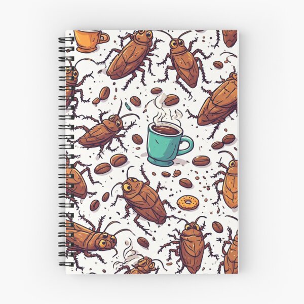 Item preview, Funny Cockroach and Coffee Seamless Pattern Coffee Lover Humor designed and sold by dcohea.