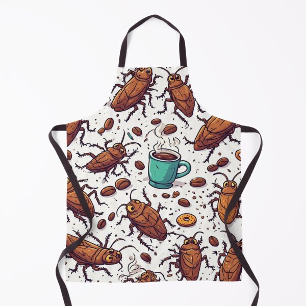 Item preview, Funny Cockroach and Coffee Seamless Pattern Coffee Lover Humor designed and sold by dcohea.