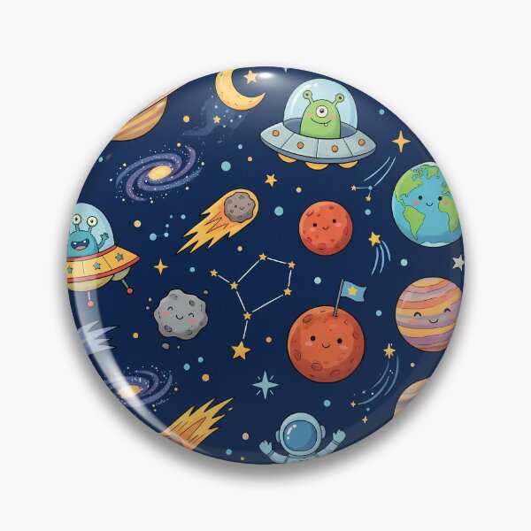 Item preview, UFO Space Rocket Planets Aliens Art Doodles Fantasy  designed and sold by ART ATTACK ZONE.