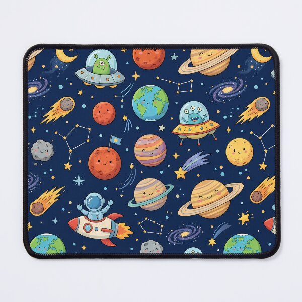 Item preview, UFO Space Rocket Planets Aliens Art Doodles Fantasy  designed and sold by ART ATTACK ZONE.