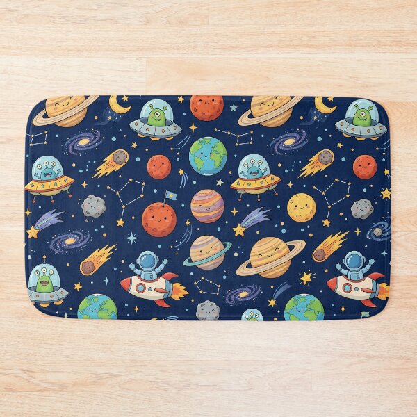 Item preview, UFO Space Rocket Planets Aliens Art Doodles Fantasy  designed and sold by ART ATTACK ZONE.